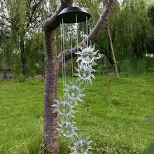 Yfashion Красочные Солнечные ветряные лампы ярд садовый парк праздничное свадебное оформление