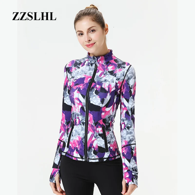Colorvalue Stereoscopic Tissue Pattern Gym Workout Jackets Women Quick Dry Seamless Sport Fitness Coat Outwear with Thumb Holes | Спорт и