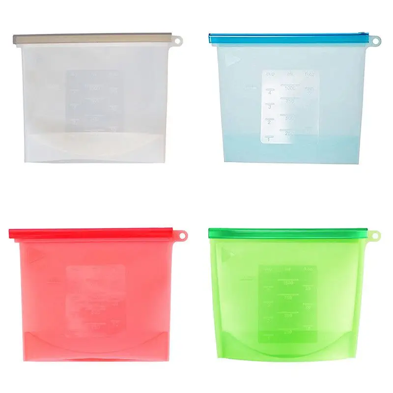 

Silicone Food Storage Bag Food Safety Grade Preservation Container for Vege