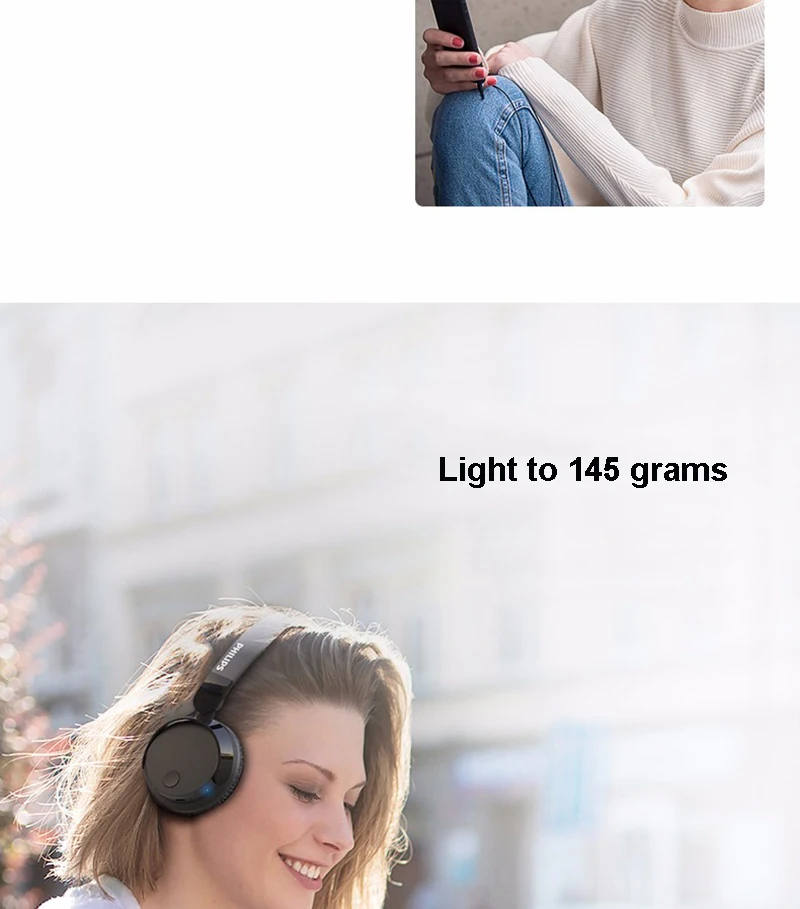 Новые беспроводные ANC Наушники PHILIPS TABH305 Bluetooth 4,2 бас+ гарнитура с HD микрофоном Складная Поддержка Официальная проверка