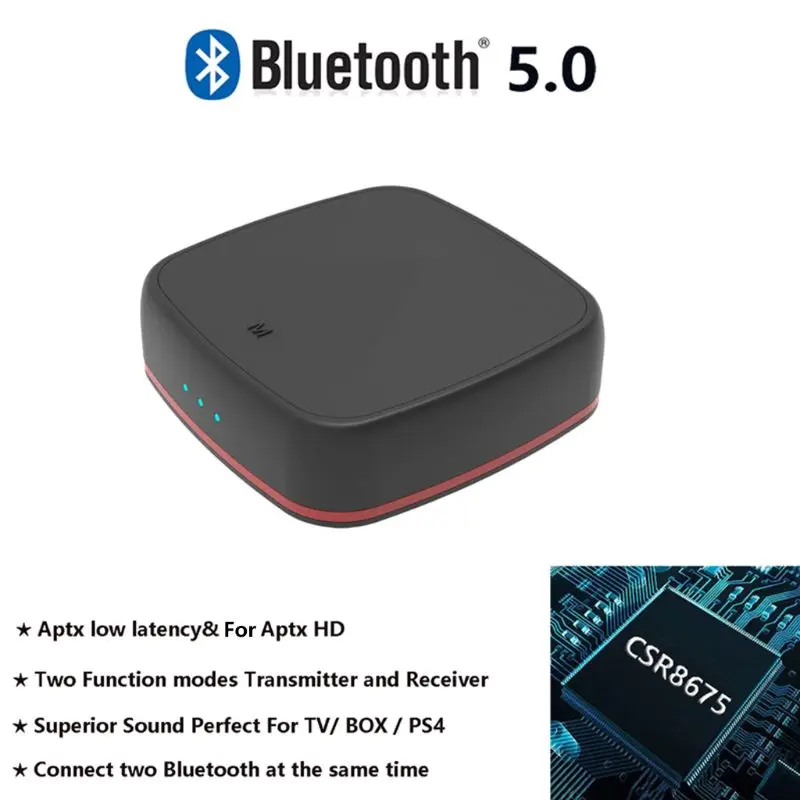 

CSR8675 Bluetooth 5.0 Transmitter Receiver Wireless Audio Adapter Optical Drive
