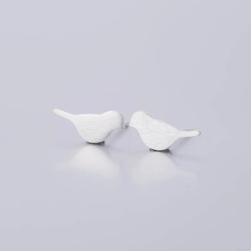 925 Sterling Silver Lovely Animal Bird Stud Earrings for Women Graceful Pendientes Birds Earrings Party Gifts