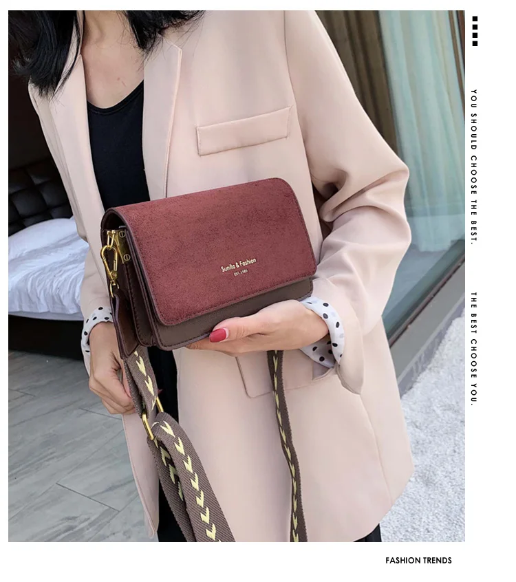 Женская сумка с карманами, новинка 2019, модная дикая широкополосная сумка на плечо, Корейская популярная текстура, диагональная маленькая
