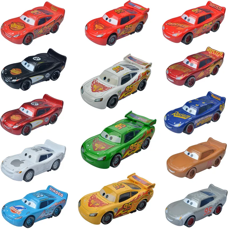 Cars Disney Pixar Cars 3 Lightning McQueen Mater Pision Cup 1:55 Diecast Metal Alloy Model Car Toys For Boy Birthday Gift