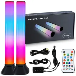 Barres lumineuses intelligentes à LED, contrôle par application, synchronisation Audio, lumières de jeu, musique, atmosphère, lumière ambiante, pour la maison, 2 paquets 