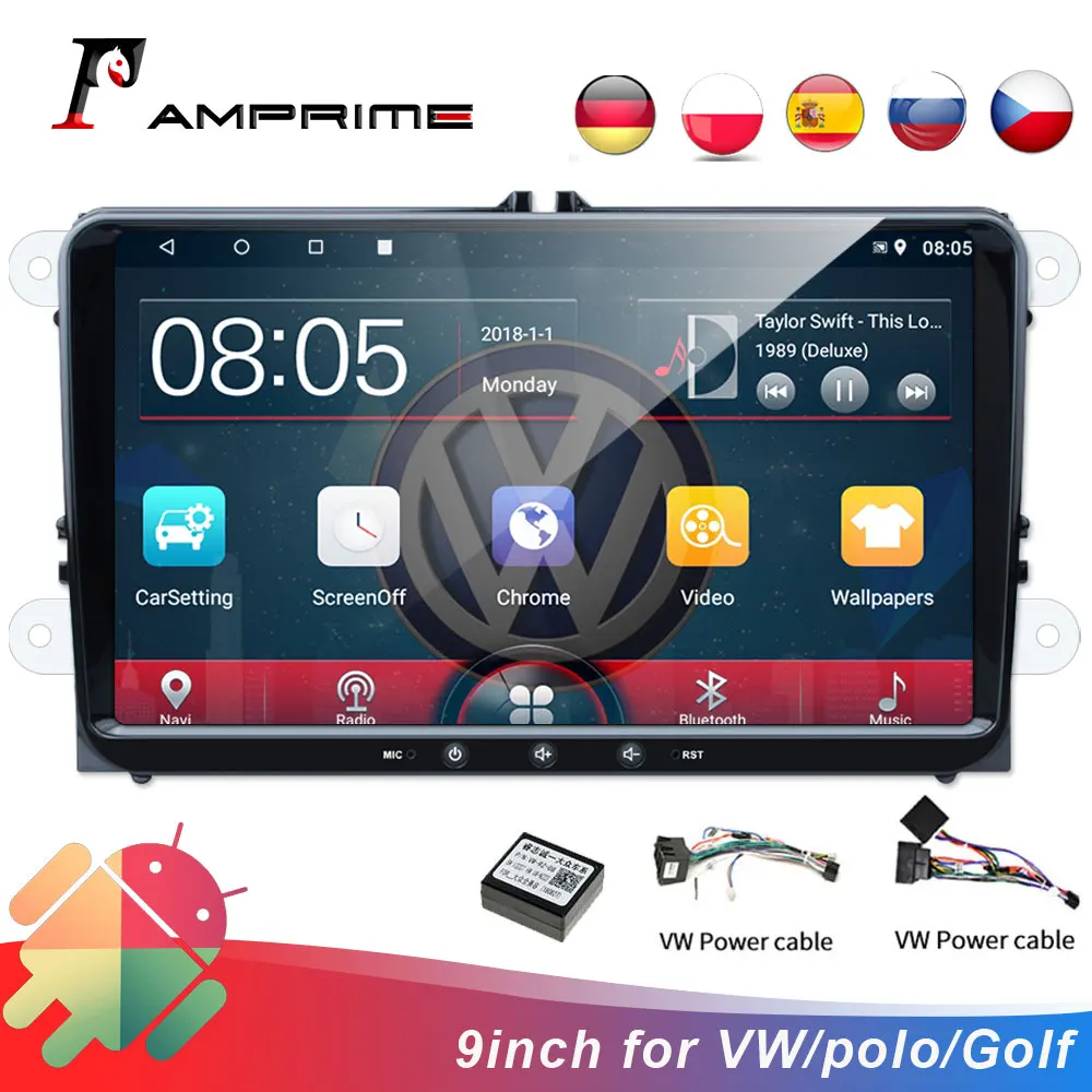 Автомобильный мультимедийный плеер AMPrime Android 2Din для
