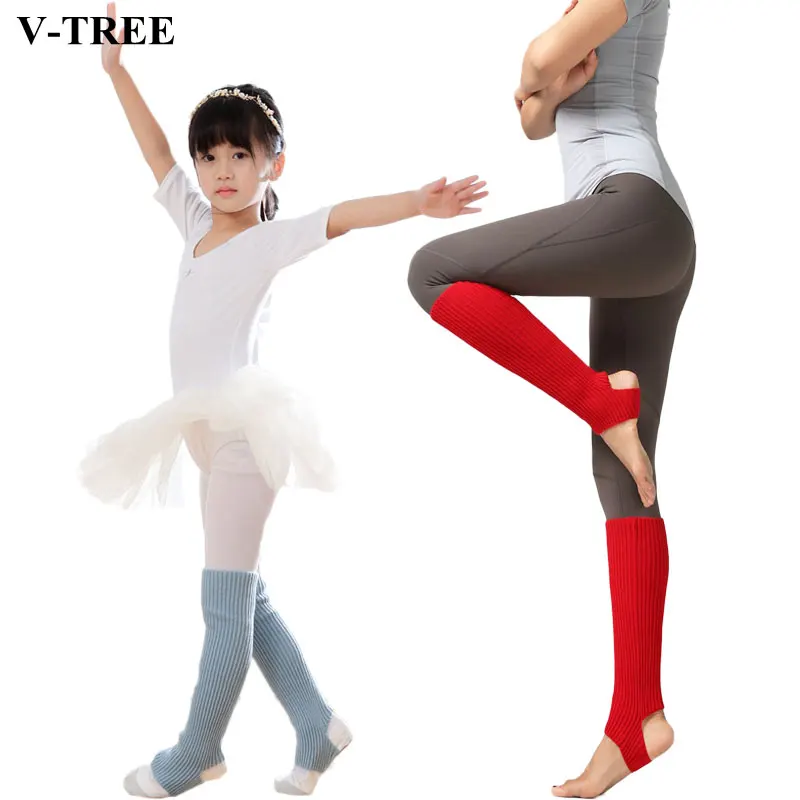 Вязаные Гетры для детей, взрослых, латинских девочек, гетры, спортивные защитные гетры для балета, теплые носки для йоги