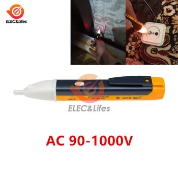 

1Pc Electric indicator Voltmeter 90-1000V Socket Wall AC Power Outlet Voltage Detector Sensor Tester Pen LED light