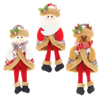

3pcs/set Christmas Tree Decorations Santa Claus Snowman Hanging Doll Pendants