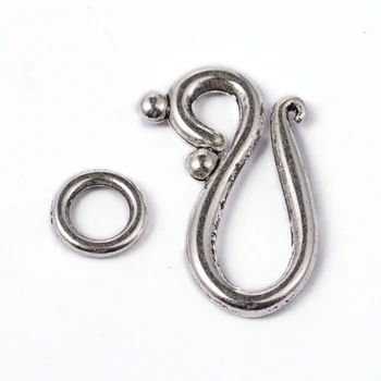 

1 Box 40sets Tibetan Silver Hook and Eye Clasps Jewelry Findings Antique Silver