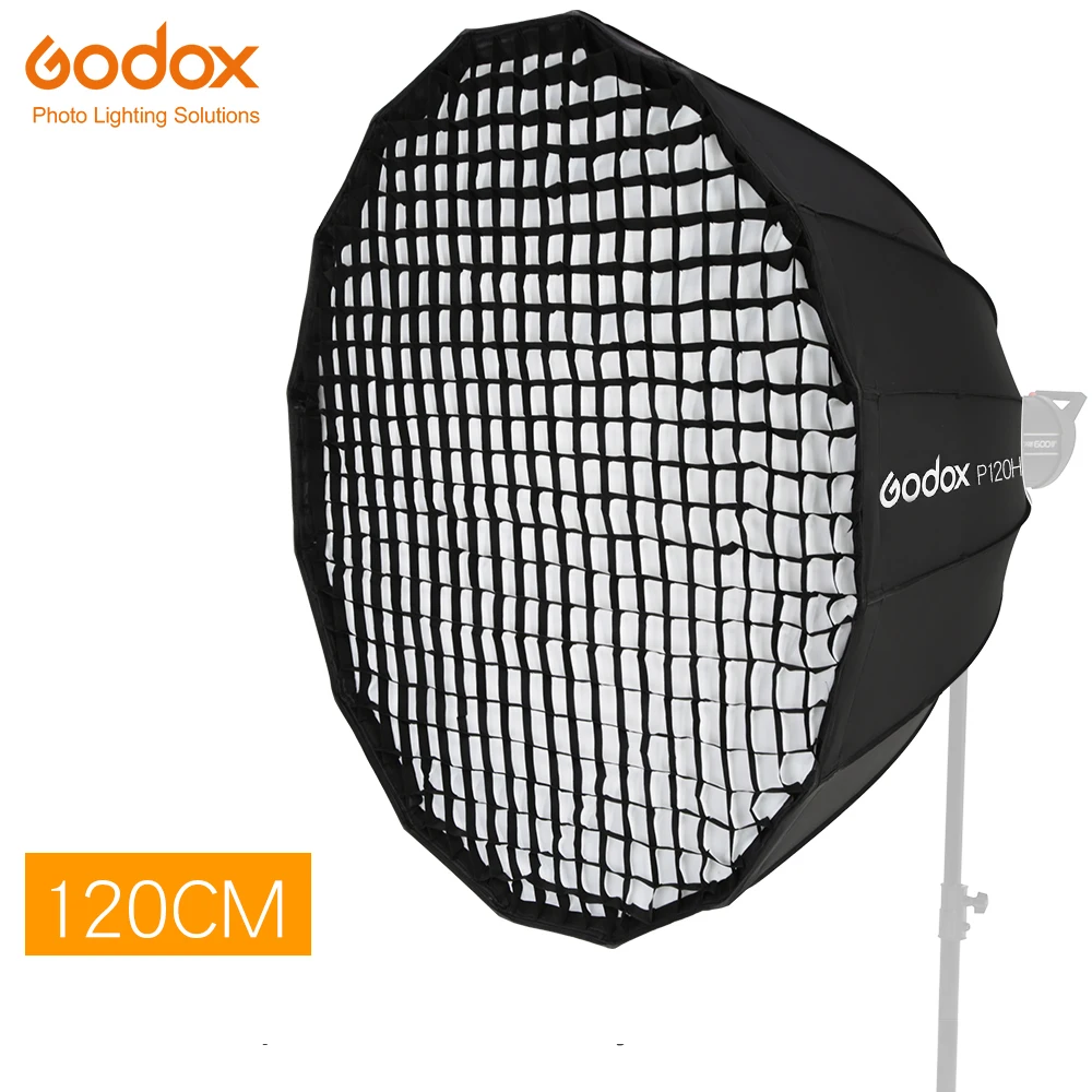 Godox P120H 120 см софтбокс с сотовой сеткой портативный глубокий параболический
