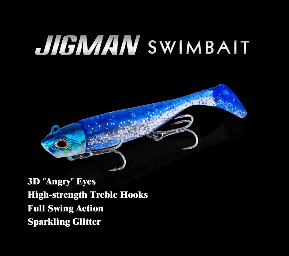 Goture Jigman, 18 г, 26 г, приманка для рыбалки, Мягкая приманка, свинцовая приманка, силиконовая, Т-образный хвост, плавающая приманка(1 головка+ 2 хвоста), не падающая