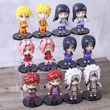 

Naruto Shippuden Uzumaki Naruto Hyuuga Hinata Haruno Sakura Gaara Uchiha Itachi Jiraiya PVC Figures Doll Toys Gift 6pcs/set