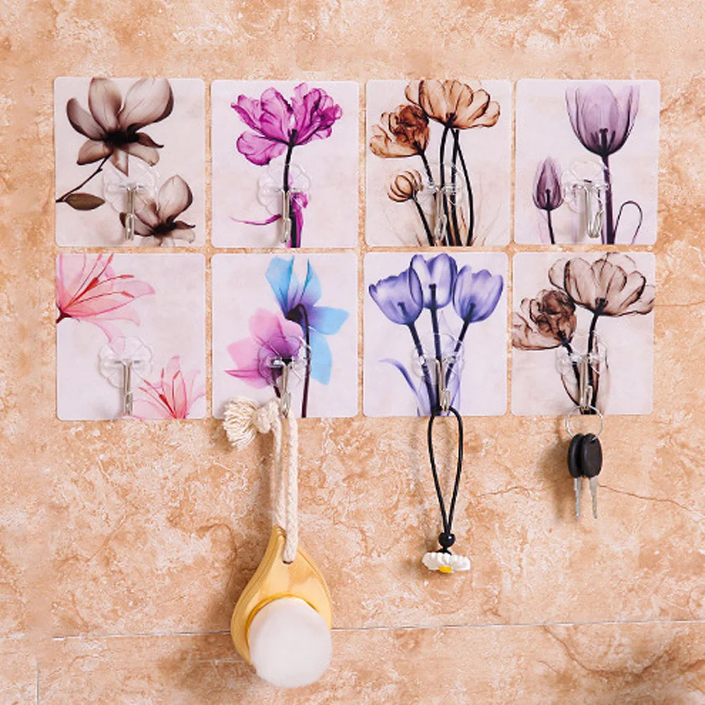 Hook Strong Flowers Traceless Suction Wall Sucker Hanger Waterproof Adhesive Heavy Load Rack Stainless Steel | Дом и сад