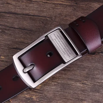 

Men's fashion belt cow leather men's high-grade belt men's belt new fashion classic retro pin buckle men's belt high quality
