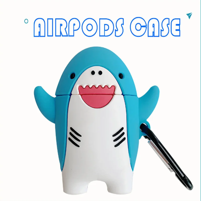 

Apple's airpods1 / 2 generation applicable soft shell Ketong shark wireless Bluetooth headset protective sleeve personal iPhone