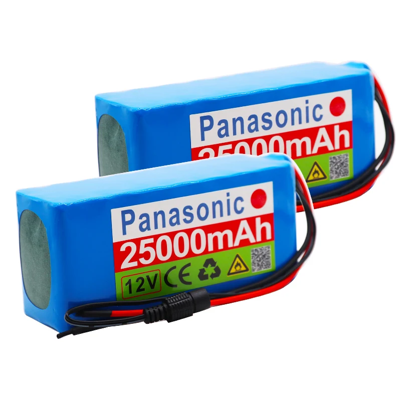 Panasonic 18650 12v батарея большой емкости 12v 25ah 18650 литиевая батарея защитная пластина 12v 25000mAh для горного инвертора
