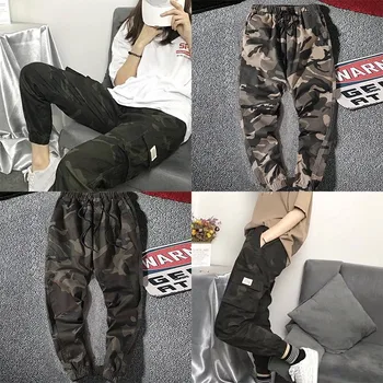 

Autumn Women Low Waist Camouflage Pattern Trousers Outdoor Casual Jogging Comfy Pants
