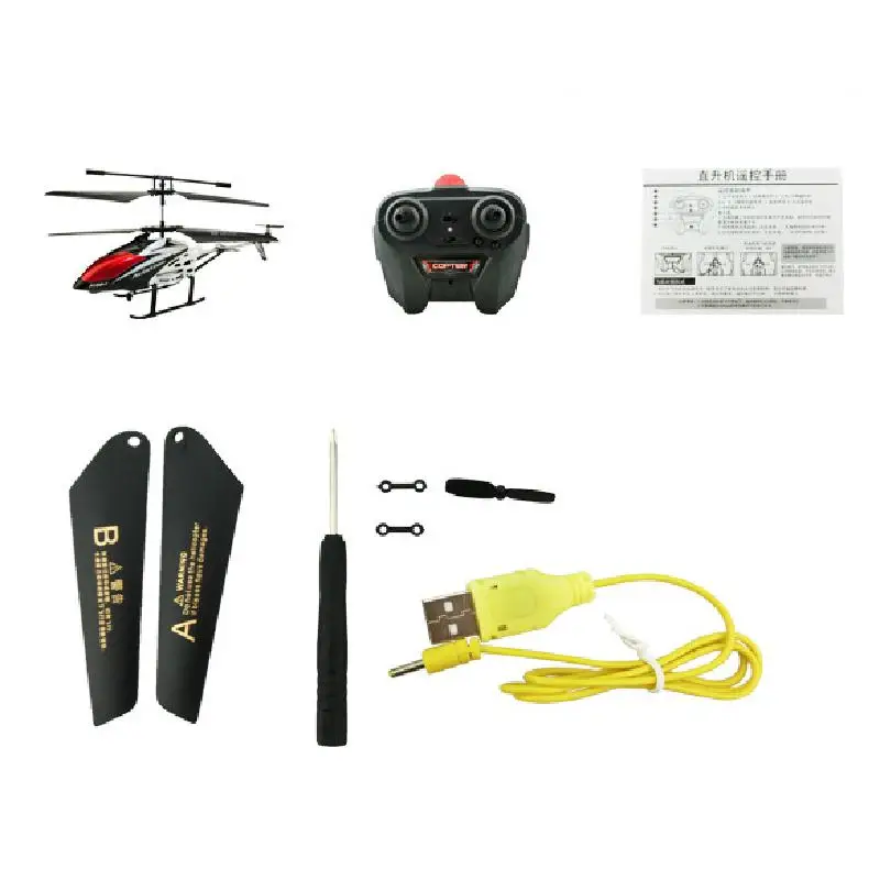 RCtown Helicopter 3.5 CH Radio Control Helicopter with LED Light Rc Helicopter Children Gift Shatterproof Flying Toys Model2021 6
