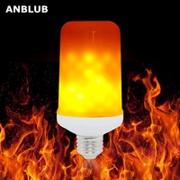 Anblub lâmpada e27 com efeito dinâmico, led 4 modos ac 85-265v, luz tremeluzente de efeito de chama para decoração, luz criativa de fogo