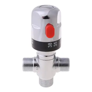 

Metal Thermostatic Mixing Valve Bathroom Faucet Temperature Mixer Control Valve