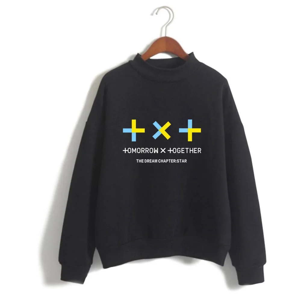 KPOP TXT Tomorrow X Together теплый для шеи воротник высокий воротник свитер Прямая поставка