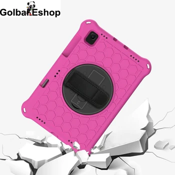 

Kids Safe 360 Rotation Tablet Case For Samsung Galaxy Tab S6 Lite 10.4 inch P610 P615 Cover Hand Strap For Samsung Tab S6 Lite