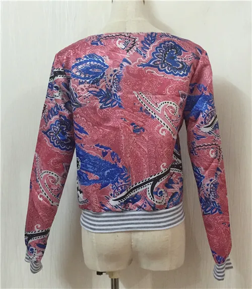 

Hot Selling European And American-Style New Style O Neck Crew Neck Printed Fashion Zip-up Jacket Autumn Jacket Women's