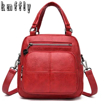

2020 New Multifunction Women's Mochila High Quality Soft PU Leather Backpack Fashion Shoulder Bags For Women Bagpack Sac A Dos