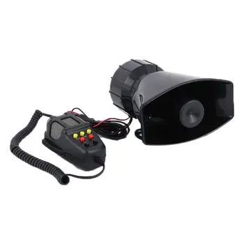 

1Set Tone Sound Car Emergency Siren Horn Emergency Amplifier Hooter 12V 100W C63D