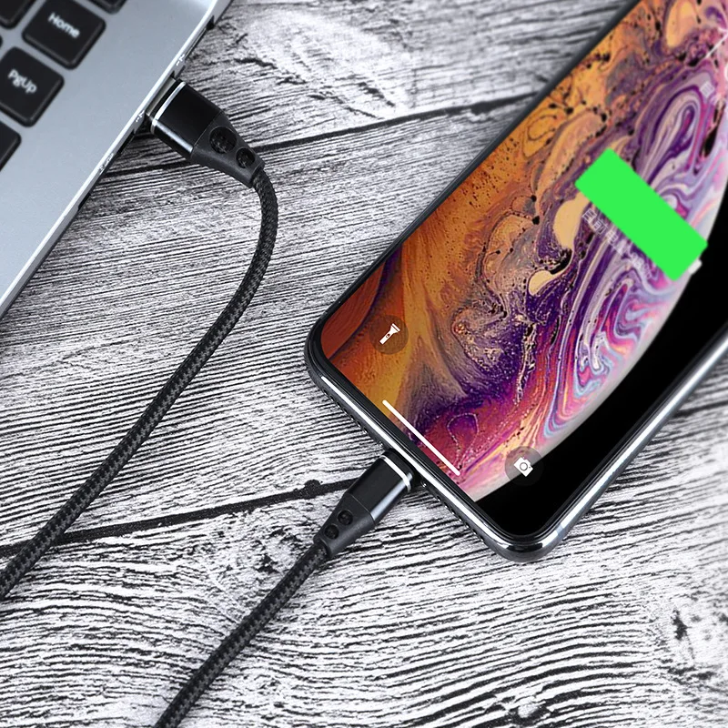2а 1 м нейлон USB синхронизация данных USB зарядное устройство Тип C/Micro USB/8 контактный кабель для зарядки для iPhone X samsung Galaxy S9 S8 зарядный провод шнур