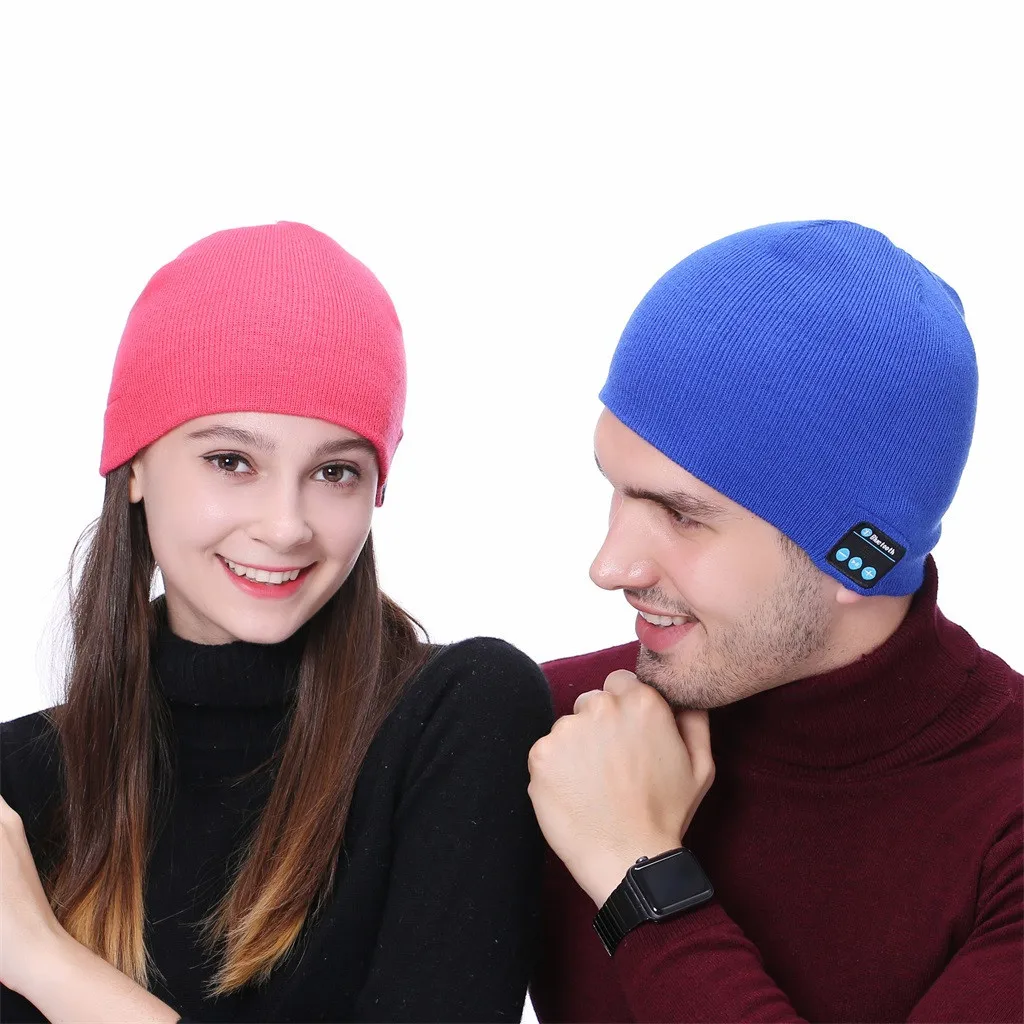 Осенне-зимний мужской и женский Bluetooth мигающий пуловер, шапка, модная утолщенная шапка# XM