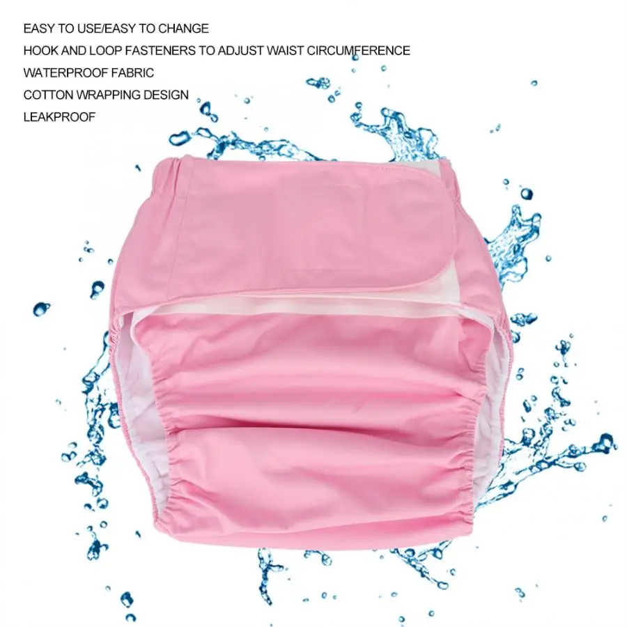 Adult Diapers Waterproof Washable Reusable Breathable Elderly Cloth Diaper Adjustable Pocket Nappies for Bedridden Incontinence reusable diapers disposable adult diapers