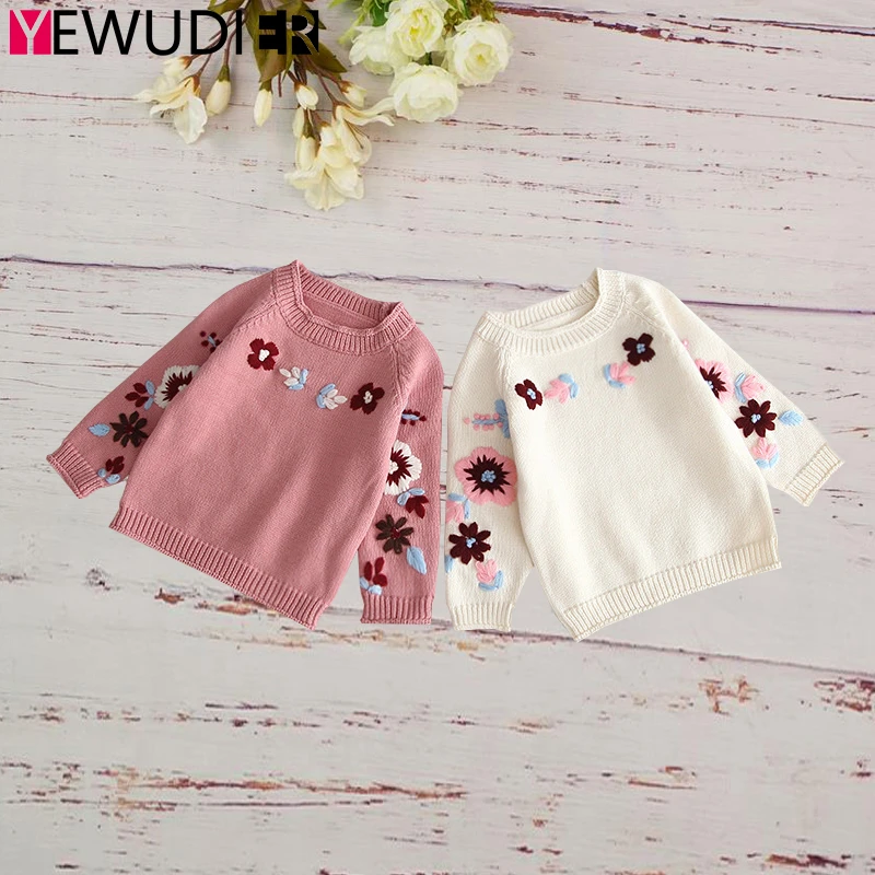 Baby Girls Sweater Clothes Autumn Winter Pullover Wool Knitted Tops