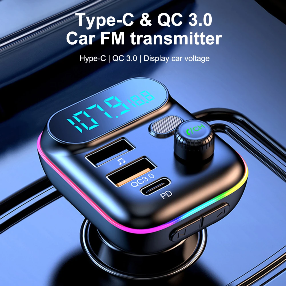 Bluetoothカーステレオ Mp3プレーヤー 5 0 M w タイプc Qc3 0 デュアルusb 充電器 Mp3プレーヤー Bluetooth 車用 車用 Mp3 プレーヤー Aliexpress