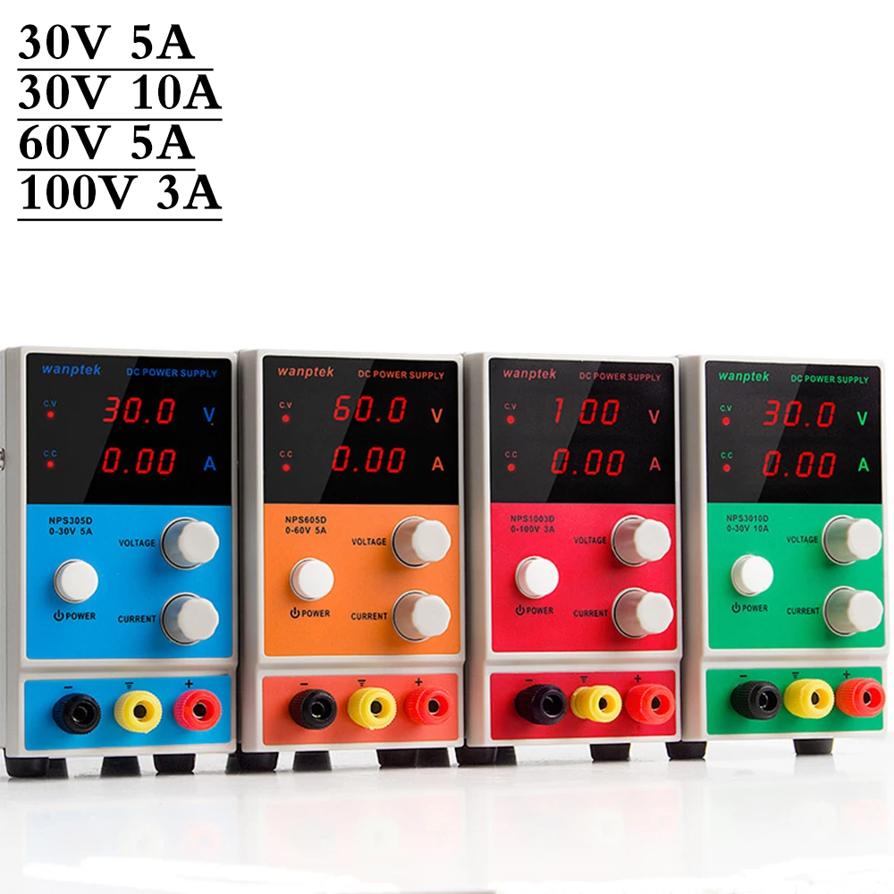 

NPS Lab Adjustable Switching Power Supply 30V 5A 30V 10A 60V 5A 100V 3A Regulated Bench Variable Laboratory Power Supplies 30V