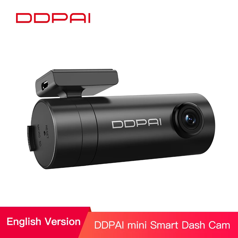 Tanie DDPai Mini wideorejestrator samochodowy APP angielska wersja 1080P HD noktowizor wideorejestrator samochodowy WiFi f2.2 WDR kamera na deskę rozdzielczą