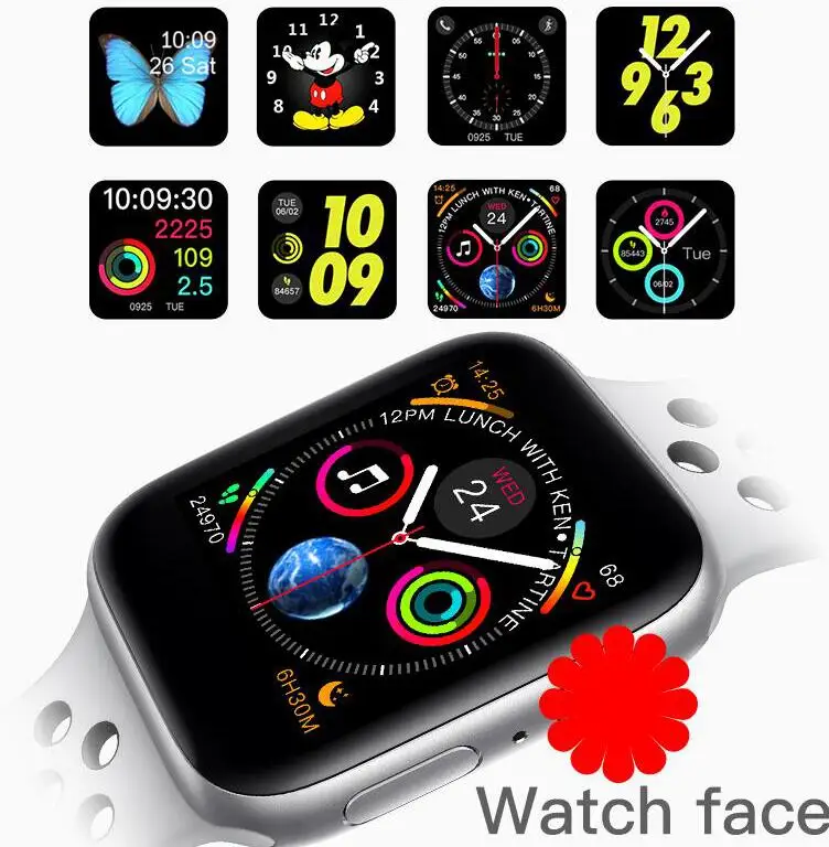 IWO 8 Plus 1:1 MTK2502C Wrist Smart Watch Wireless Charge Smartwatch 44MM Series 4 for Apple Watch Iphone Samsung xiaomi