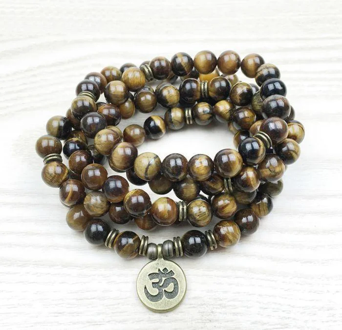 Многоцветный Moda feminina pulseira Fosco Amazonita contas com lotus Будда Ом Charme Pulseira de Yoga 108 mala colar Прямая поставка - Цвет: Многоцветный