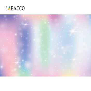 

Laeacco Vinyl Backdrop Colorful Shiny Star Dreamy Pattern Love Newborn Baby Portrait Photography Background Photophone Photocall