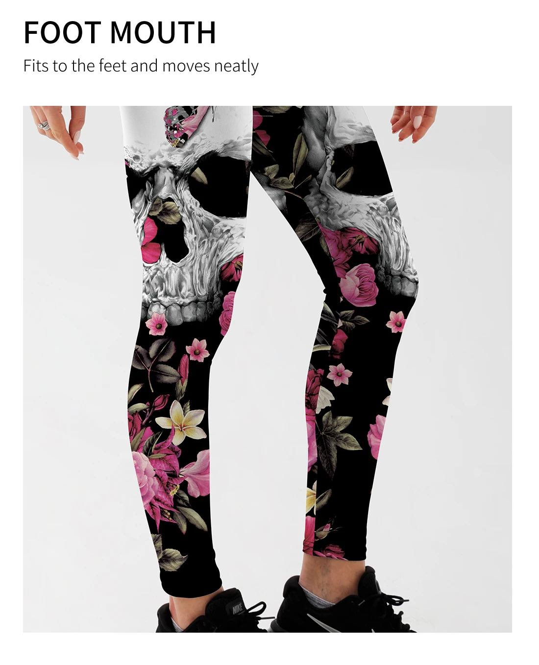 Women printed flower skull Workout Leggings Sexy Clothes Workout Jeggings Fitness Legging plus size yoga leggings