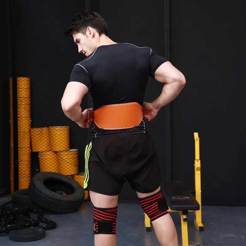 

Squat Deadlift Weightlifting Belt Waist Support Cowhide Barbell Weight Recommendation Sport Ware Men's Gym Strength Training