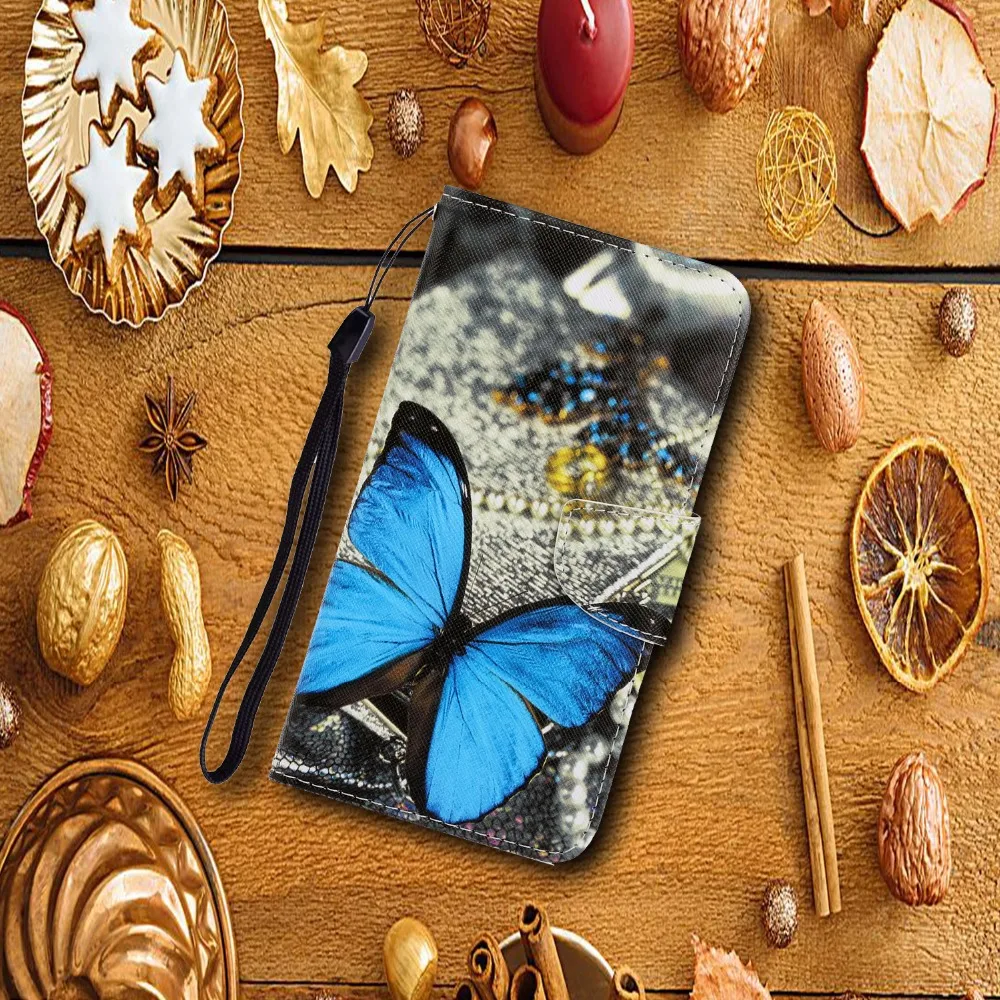xiaomi leather case design Bao Da Na Dành Cho Samsung Galaxy Samsung Galaxy S8 S9 Plus S10 S10E S20 Cực S20 S10 Plus Ốp Lưng Dễ Thương Sơn Lật bao Da Ví Nam Châm Fundas xiaomi leather case cosmos blue
