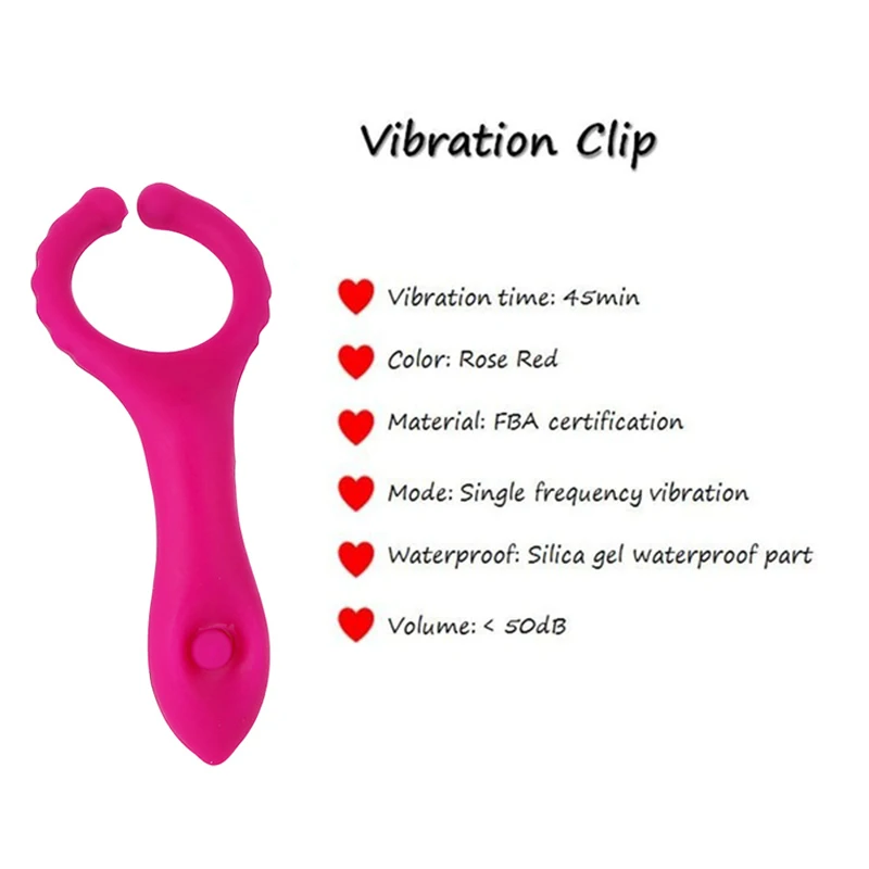 Men Women Silicone Prostate Massage Fitness Accessories Vibration Clip For Male Female G Spot Stimulation Vibrator