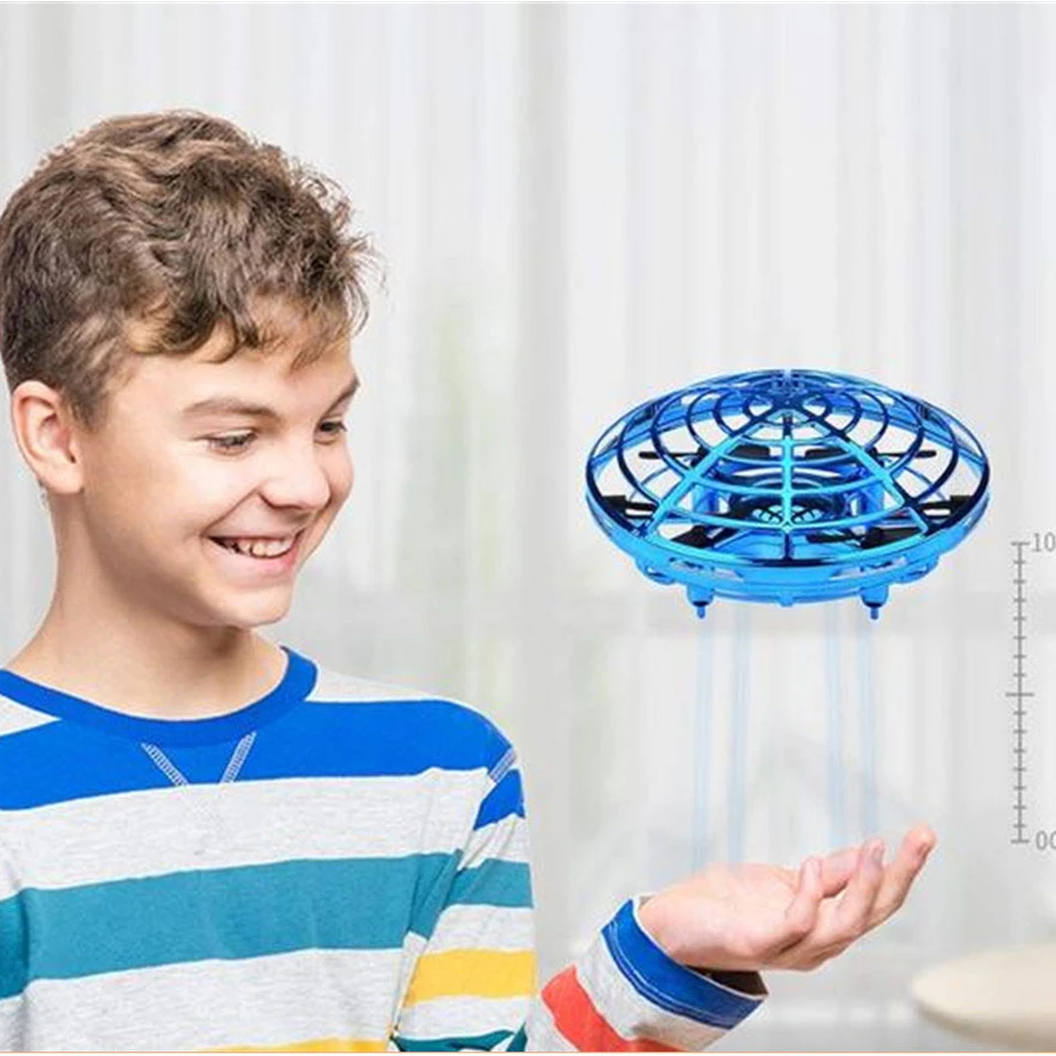 

Mini Helicopter UFO Induction Aircraft Drone Without Remote Control Automatic Flight Infrared Sensor Flying Saucer kid's gift