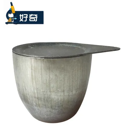 Iron crucible with cover Heatable container Chemical experiment equipment 30ml