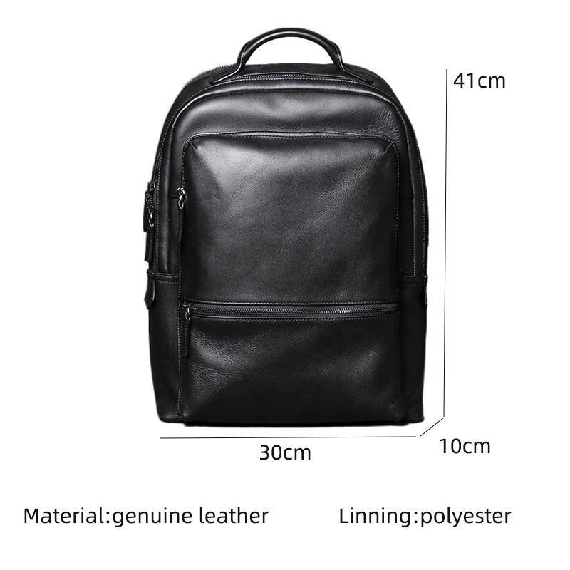 Genuine Leather Men Backpack School Bags for Teenager Boys Large Travel Backpacks for Laptop Backpack Mochila Notebook 100% leather backpack school backpack