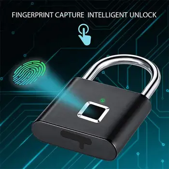 

Multi-function Fingerprint Smart Padlock Rainproof Zinc Alloy Security Keyless Rechargeable Door Lock Quick Unlock