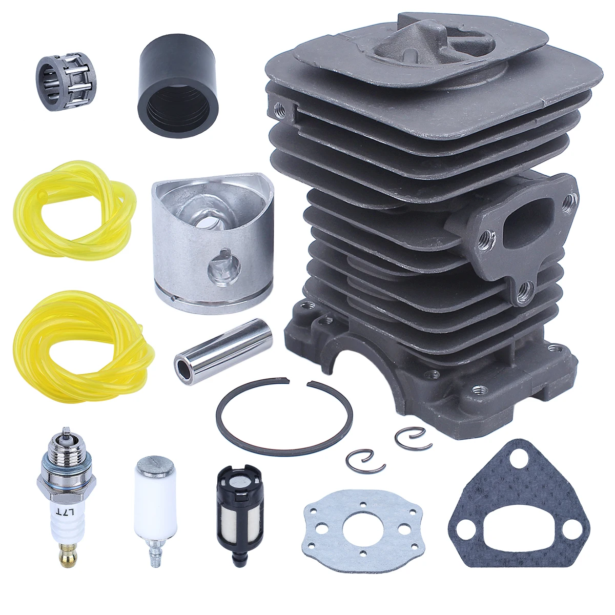 38mm Cylinder Piston Kit For Husqvarna 142 141 137 136 Chainsaw Replace 530069940 w Intake Manifold Fuel Filter Line Gasket | Инструменты