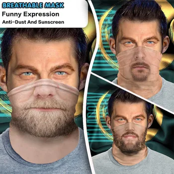 

5PCS Windproof Foggy Haze Anti-Spitting Protective Funny Expression Mask mascarilla reutilizable masque de protection mascherine